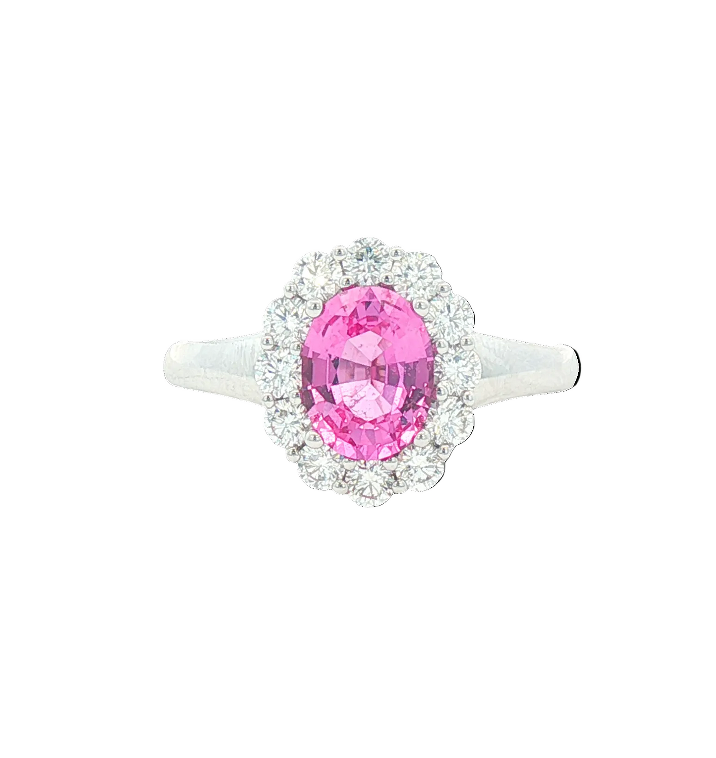 Pink Sapphire & Diamond Ring