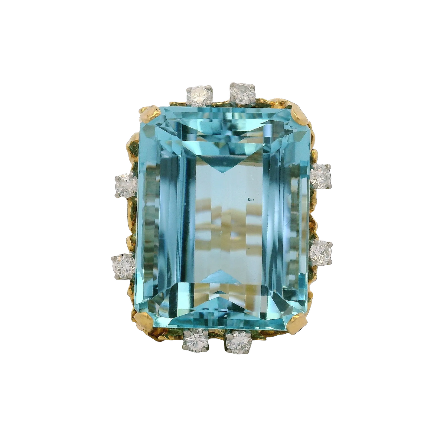 Emerald Cut Aquamarine Ring