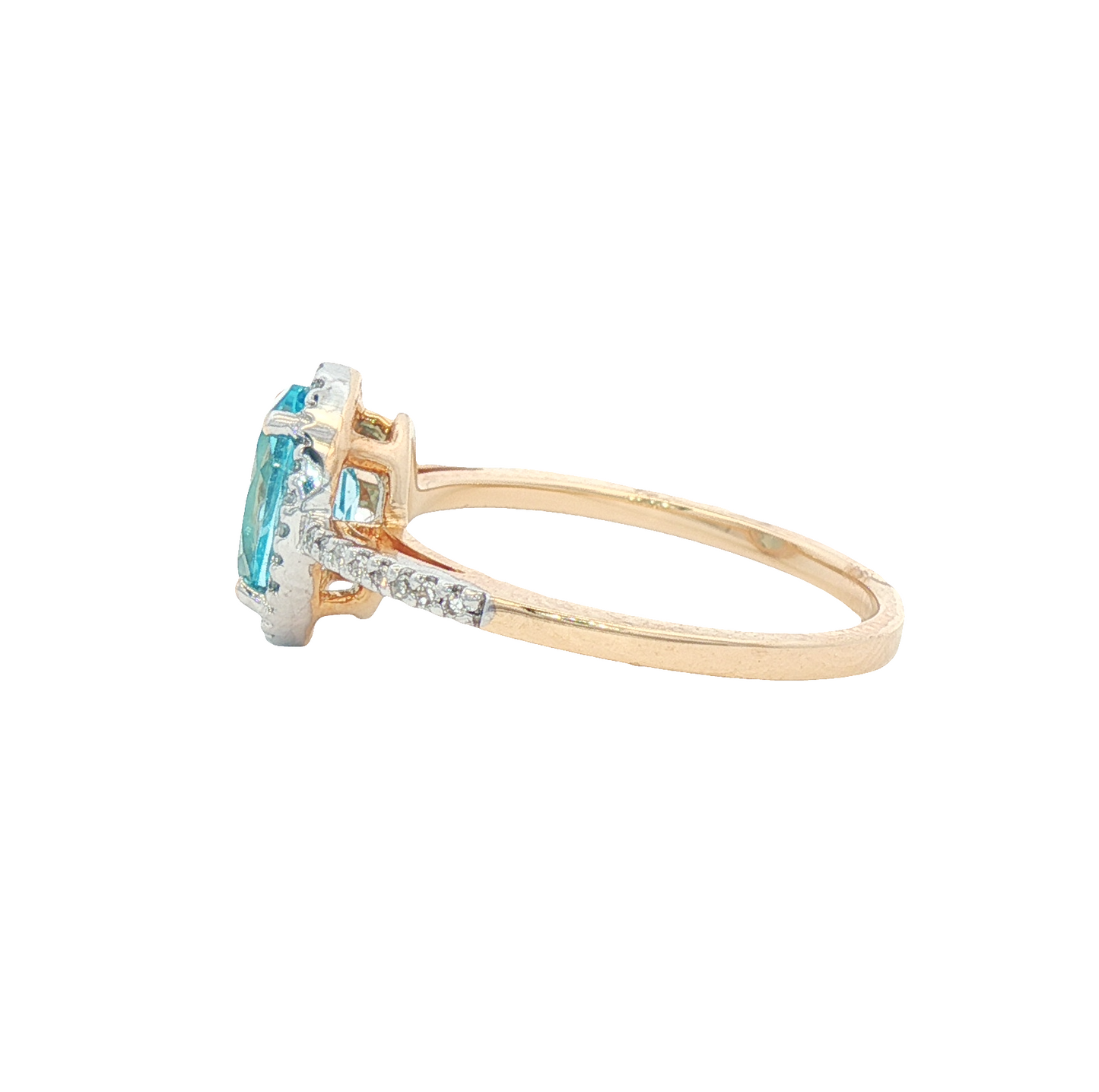 Blue Topaz & Diamond Ring