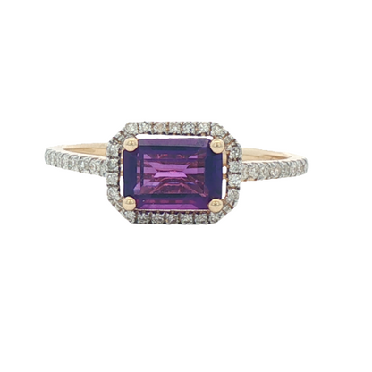 Amethyst & Diamond Ring