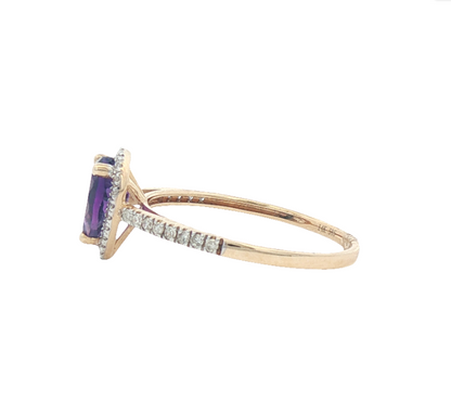 Amethyst & Diamond Ring