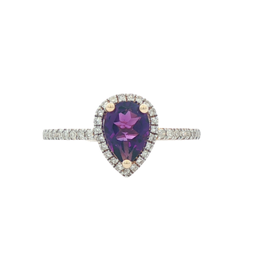 Amethyst & Diamond Ring