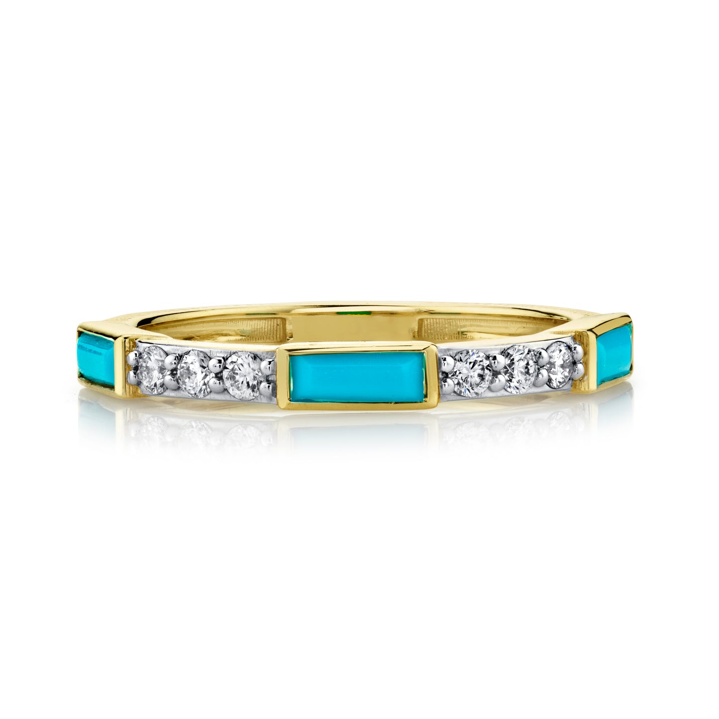Turquoise and Diamond Band