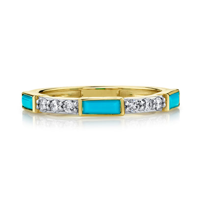 Turquoise and Diamond Band