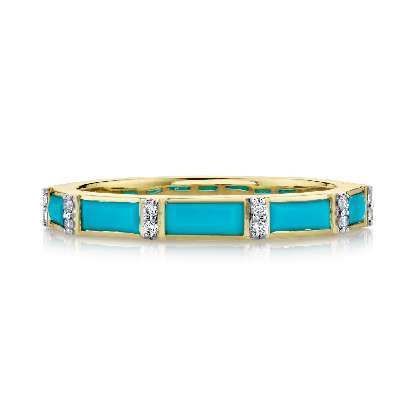 Turquoise and Diamond Band