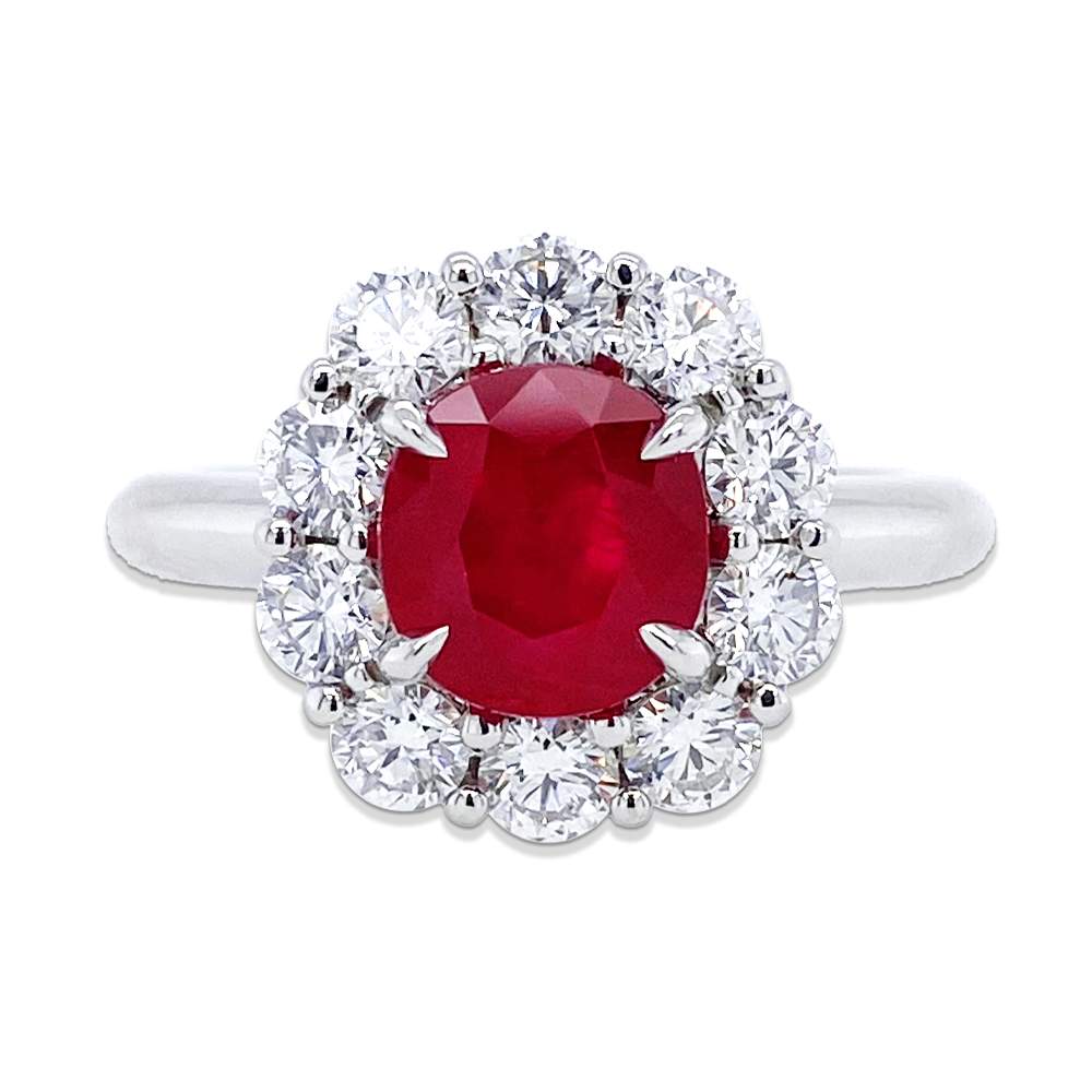 Burma Ruby & Diamond Ring