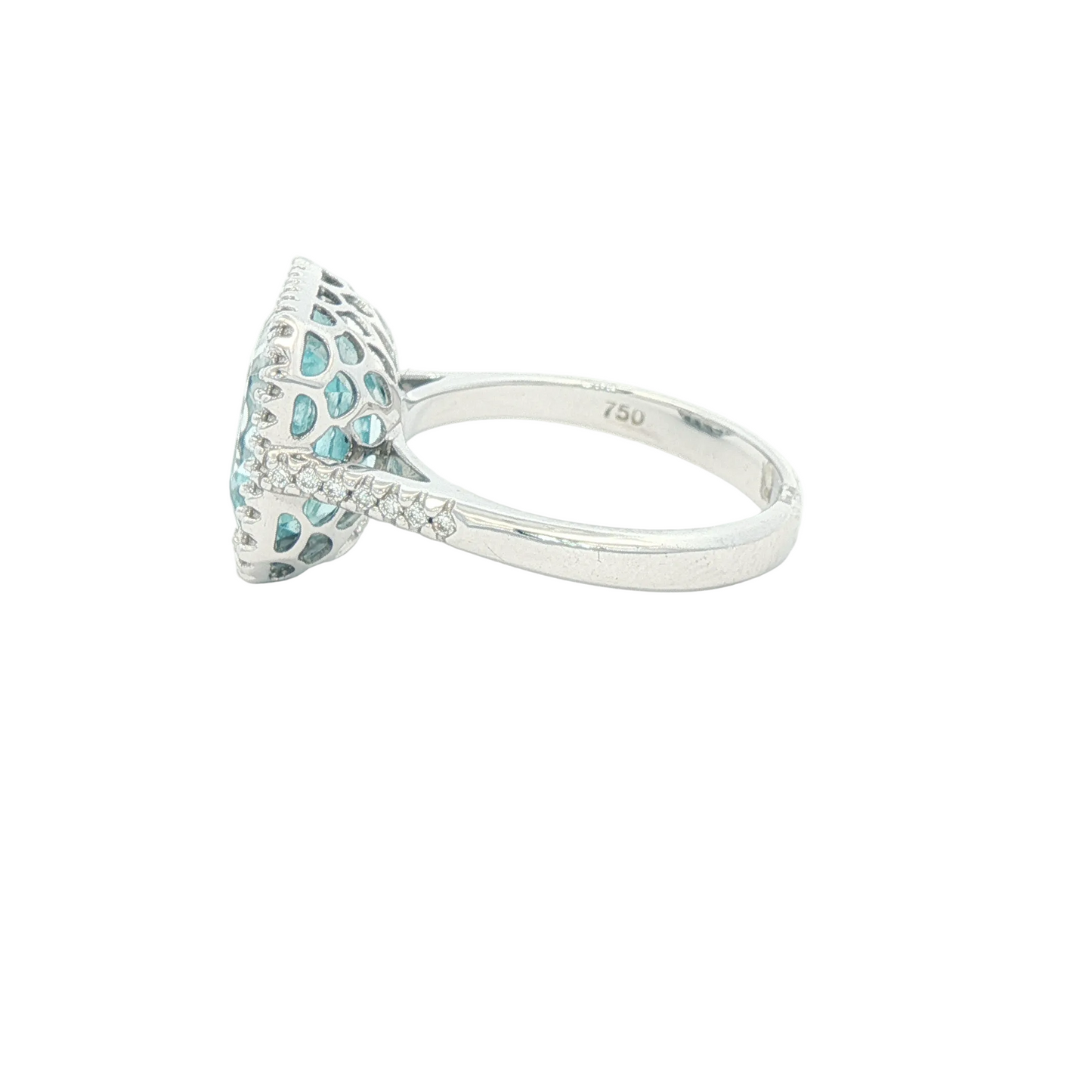 Aquamarine & Diamond Ring