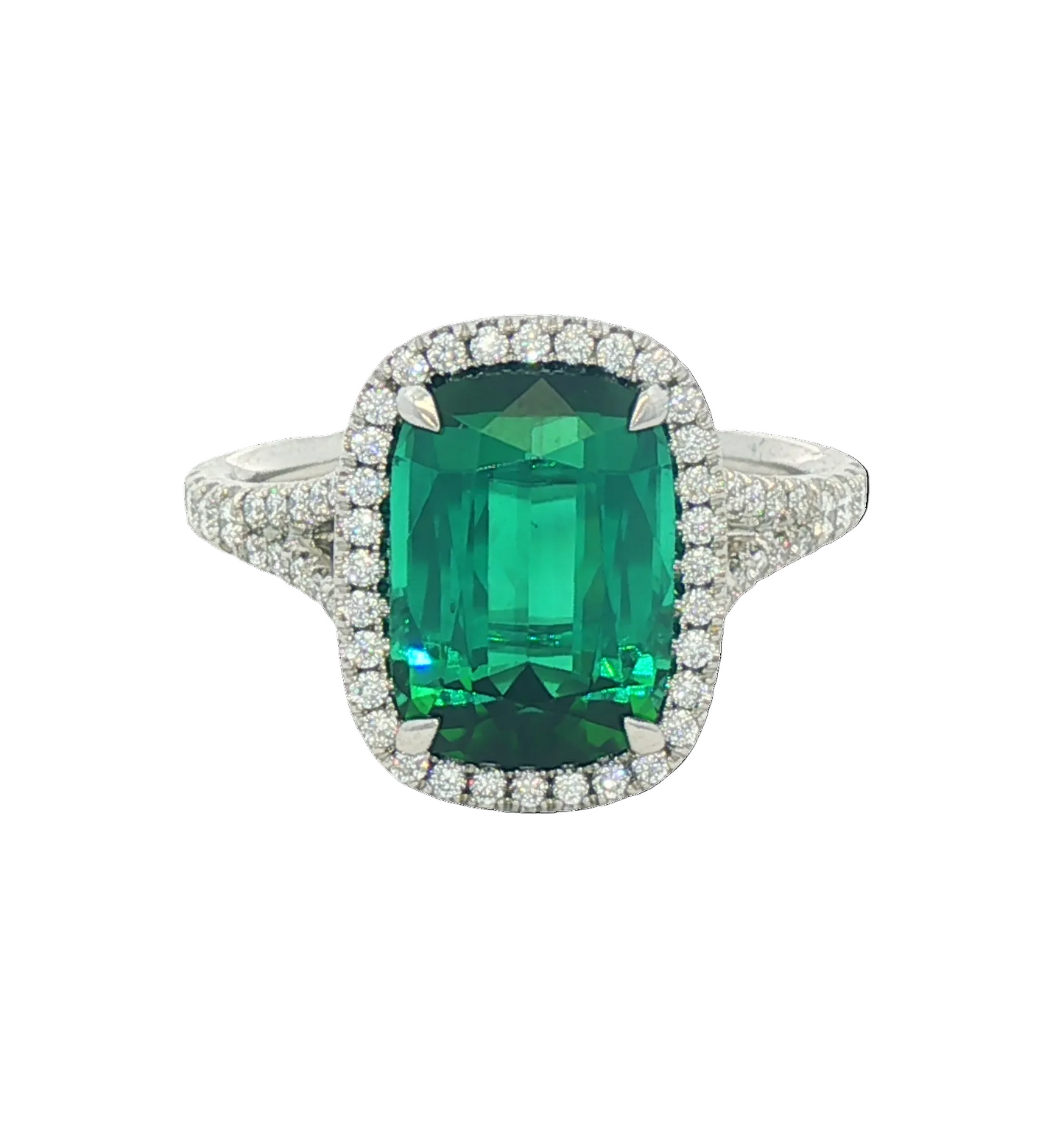 Green Tourmaline & Diamond Ring