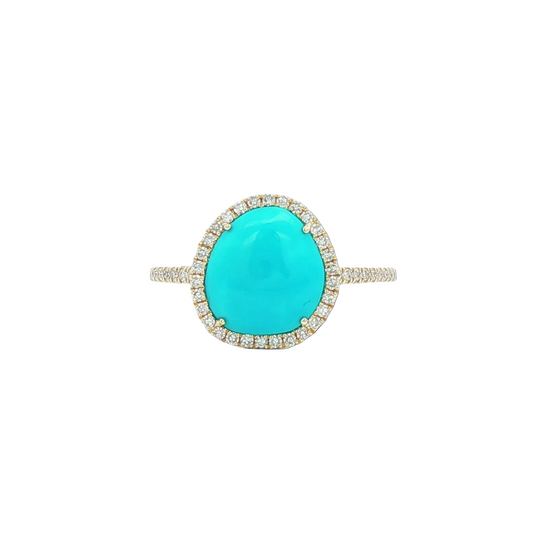 Turquoise & Diamond Ring