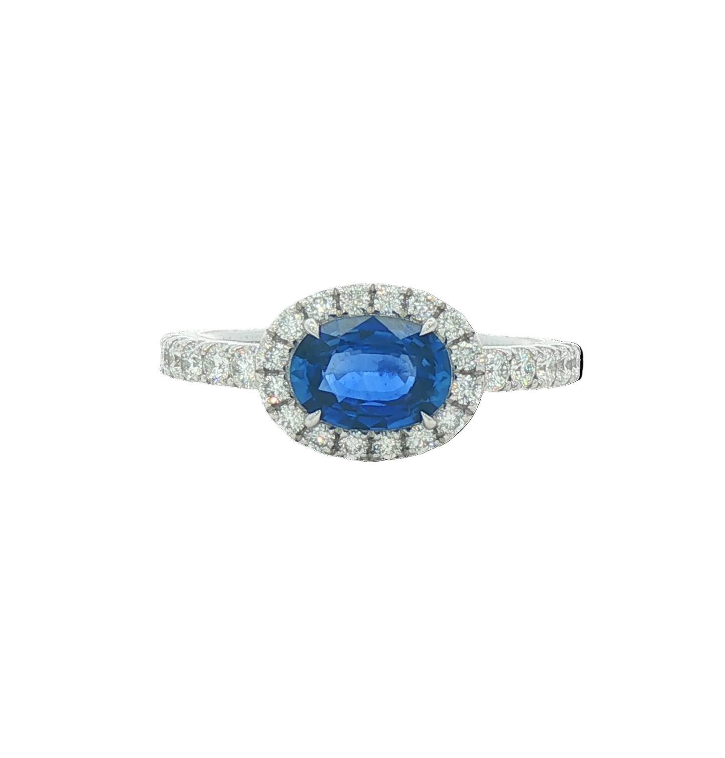 Blue Sapphire & Diamond Ring