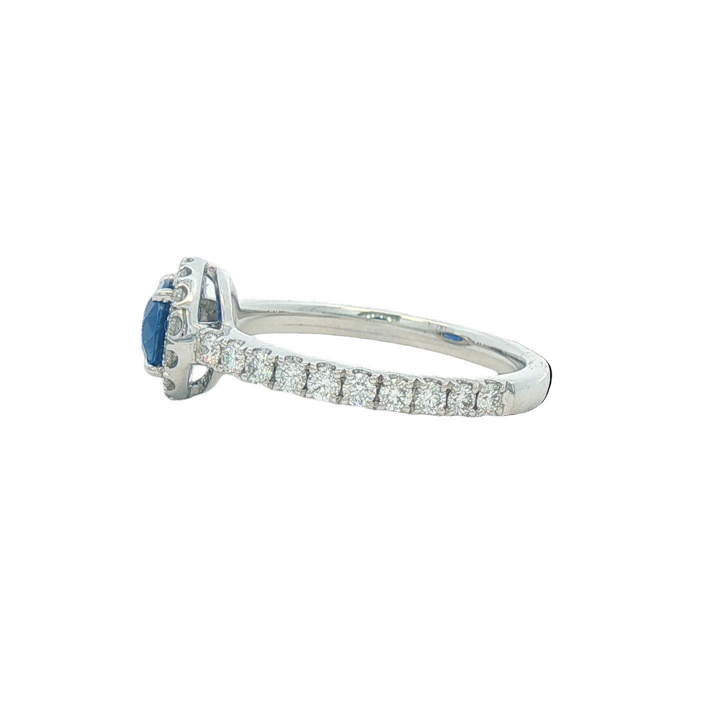 Blue Sapphire & Diamond Ring
