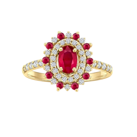 Ruby 7 Diamond Ring