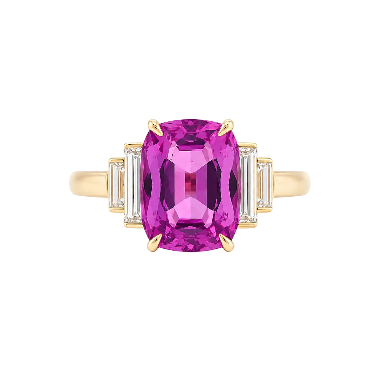 Madagascar Purple/Pink Sapphire & Diamond Ring