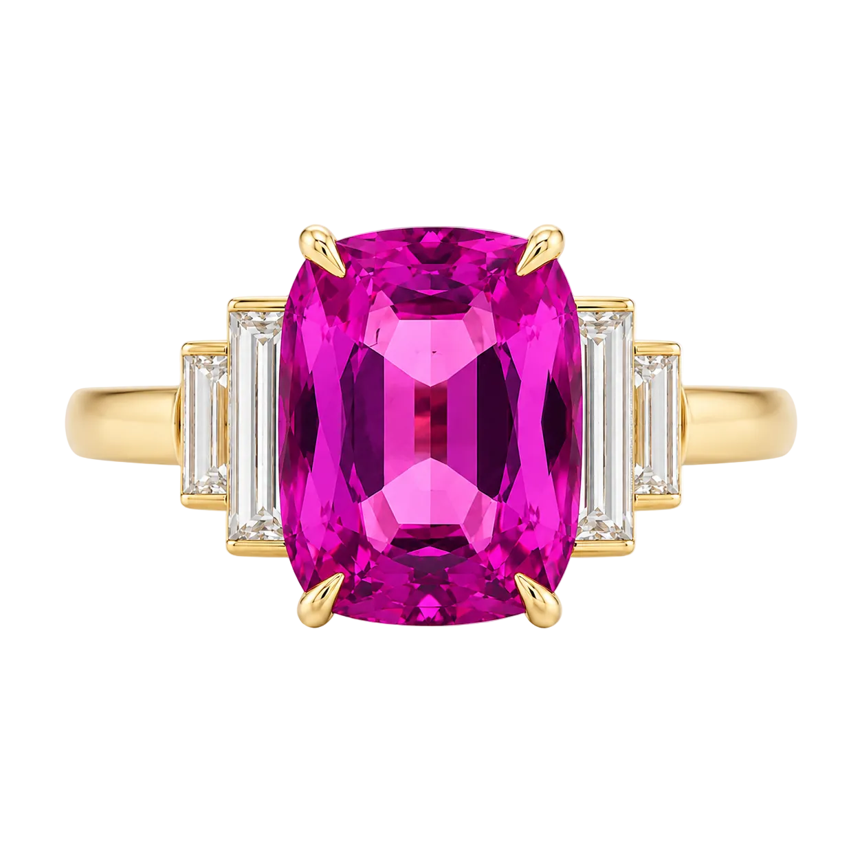 Madagascar Purple/Pink Sapphire & Diamond Ring