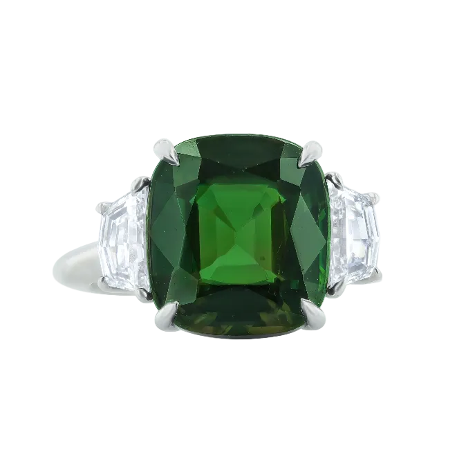 Cushion Ceylon Alexandrite & Diamond Ring