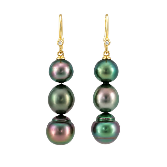 Tahitian Pearl Dangle Earrings