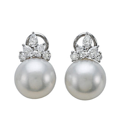 Pearl & Diamond Earrings