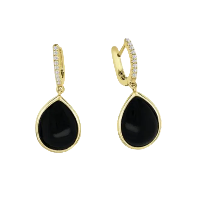 Black Onyx Dangle Earring