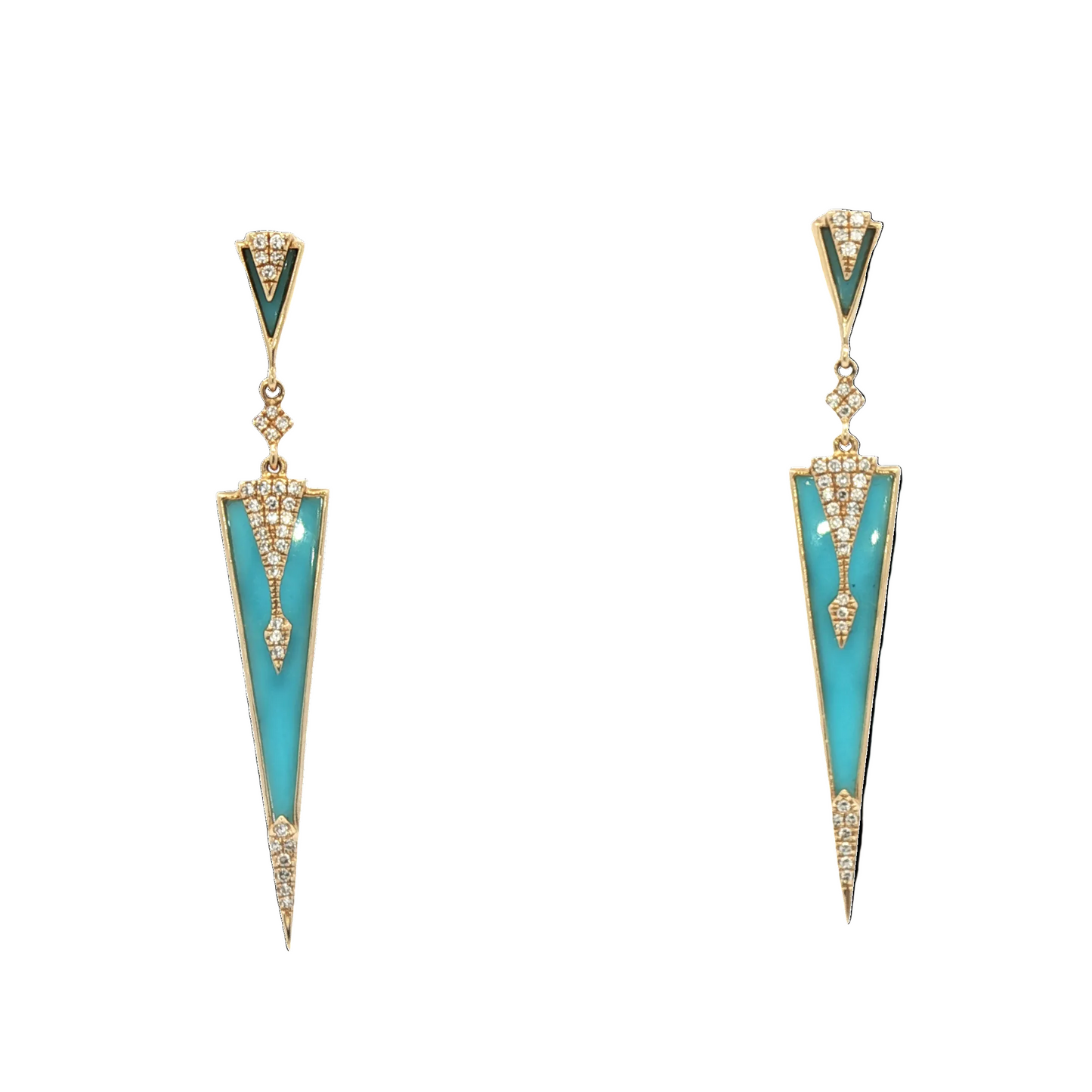 Turquoise & Diamond Earring