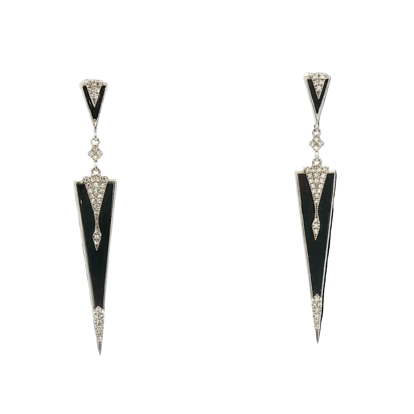 Onyx & Diamond Earrings