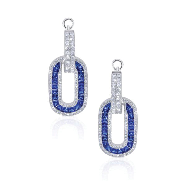 Sapphire & Diamond Earrings