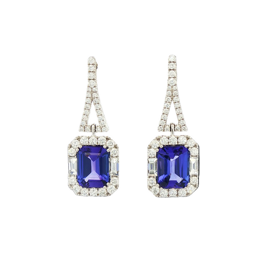 Tanzanite & Diamond Earring