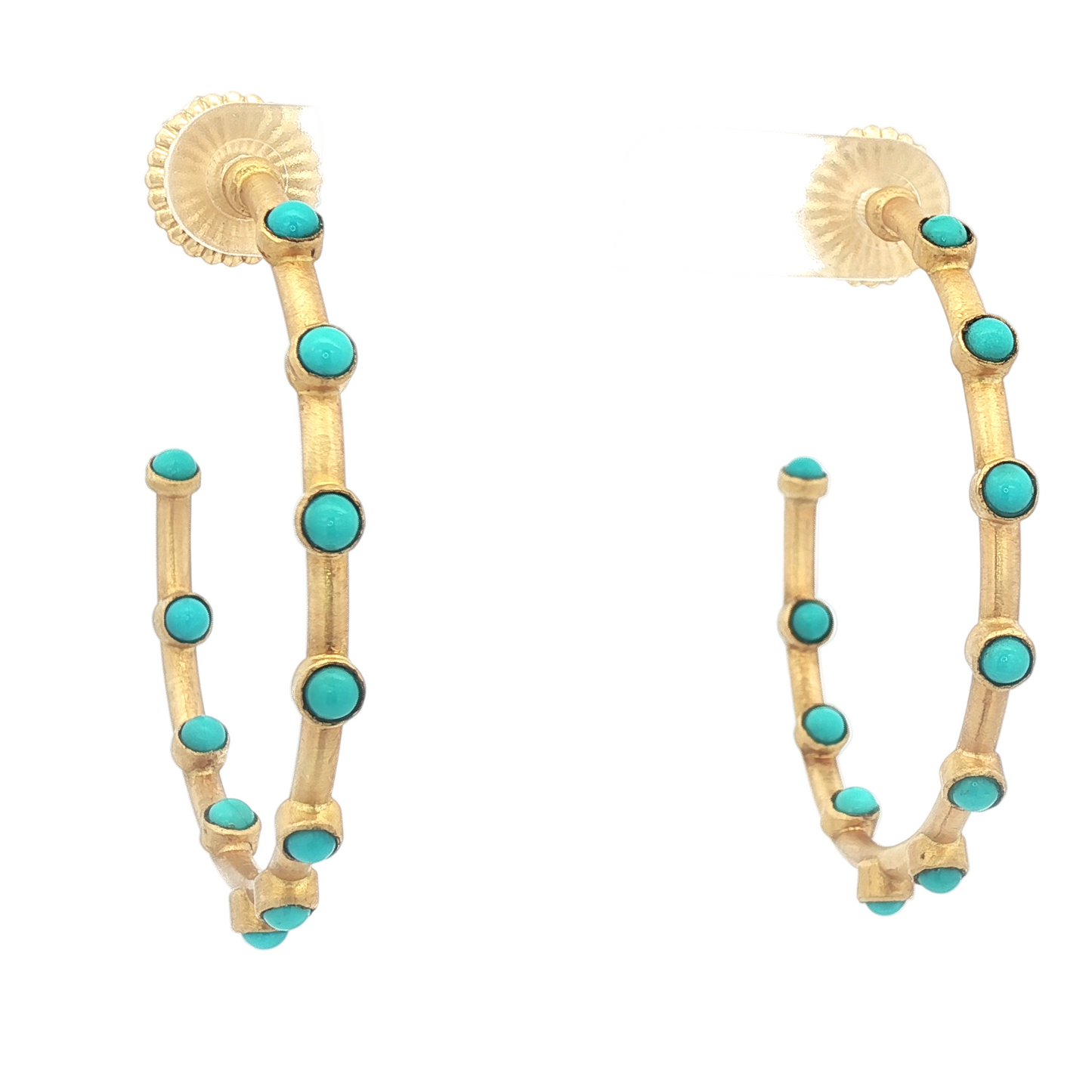 Sleeping Beauty Turquoise Hoop Earrings