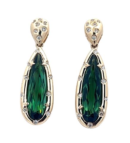 Green Tourmaline Earrings