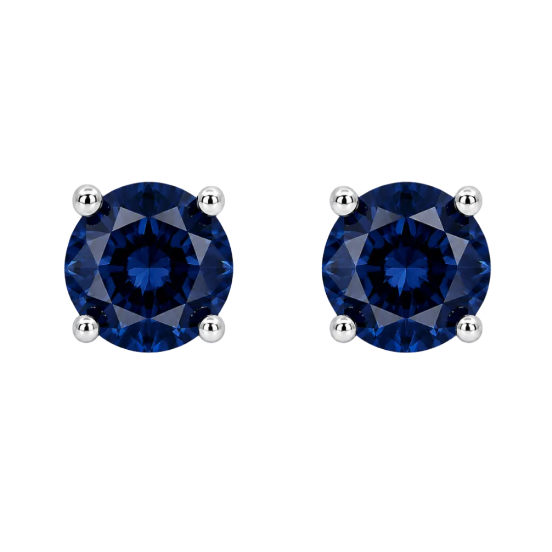 Blue Sapphire Stud Earrings