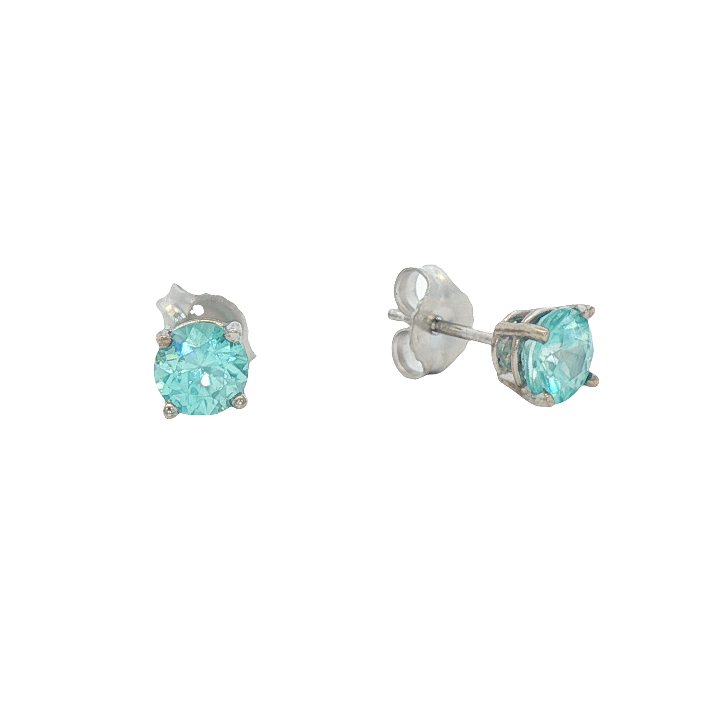 Blue Zircon Stud Earrings
