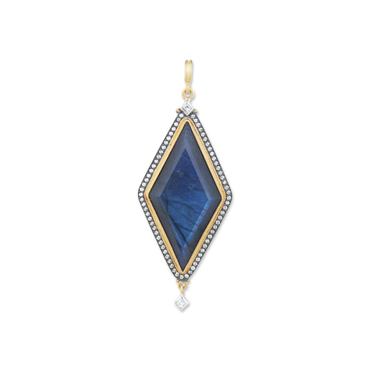 Labradorite and Diamond Pendant