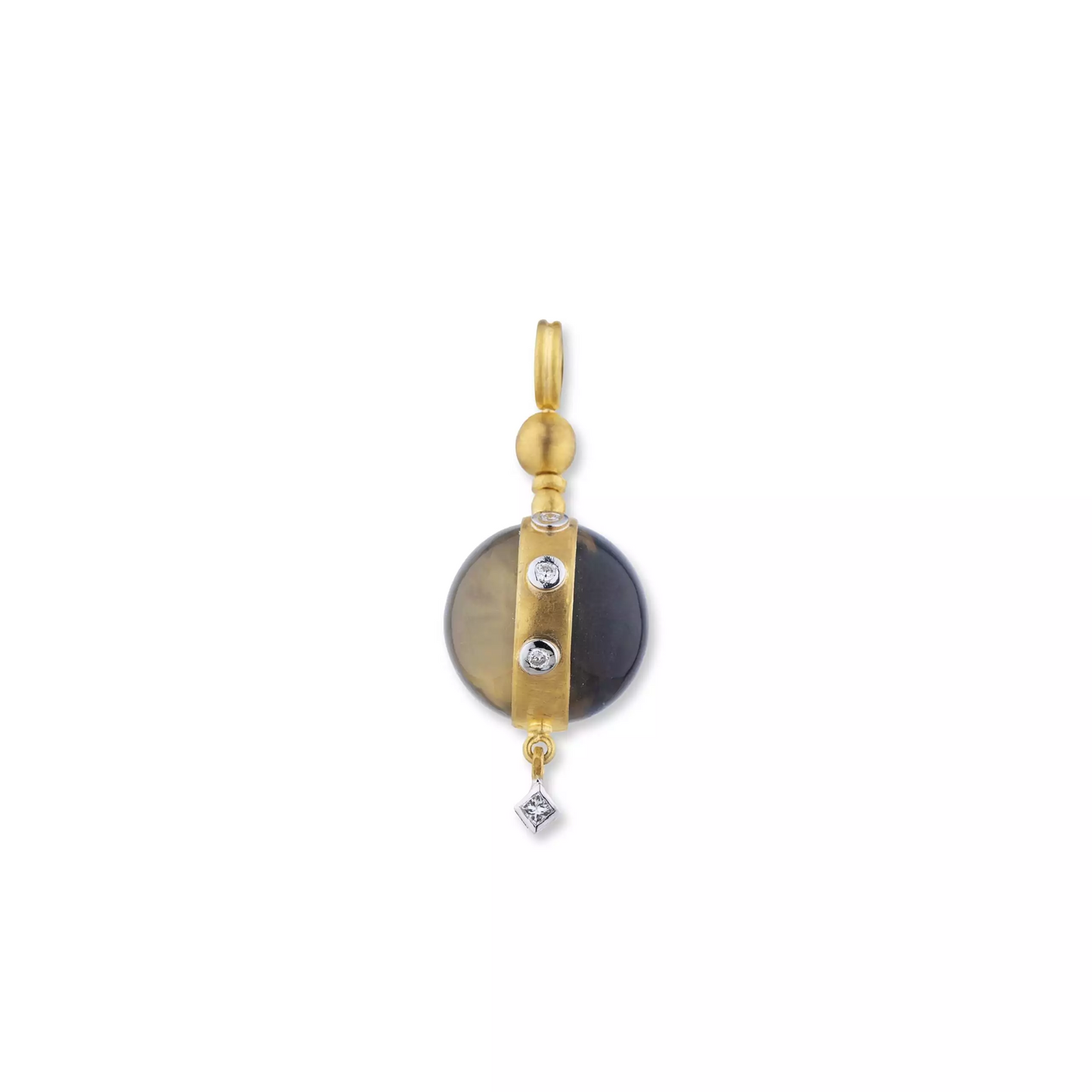 Mother of Pearl/Crystal Quartz Spinning Pendant