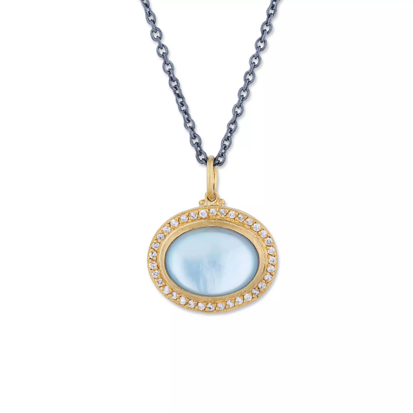 Blue Topaz Doublet Pendant