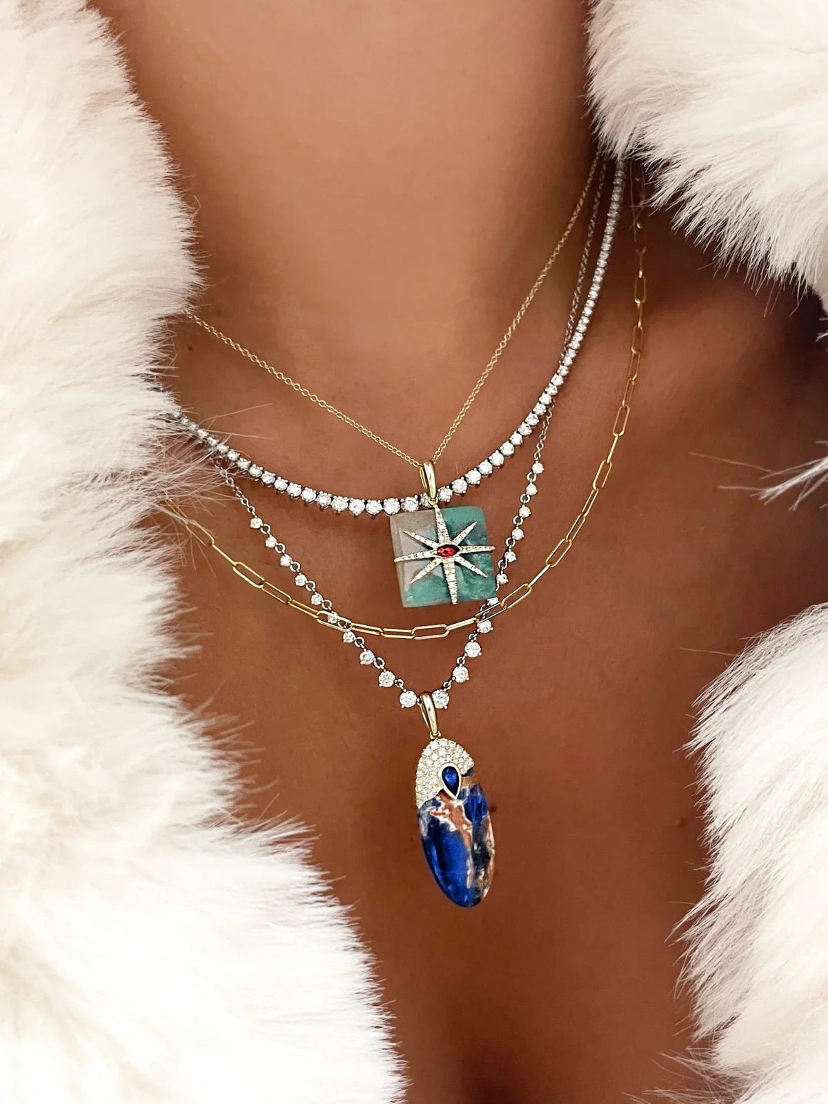 Tourmaline & Garnet Pendant