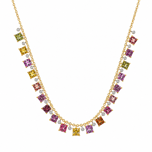 Multi-color Sapphire Necklace