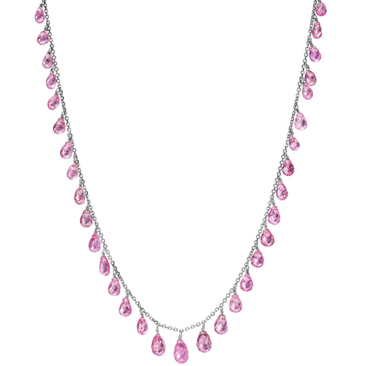 Dancing Pink Sapphire Necklace