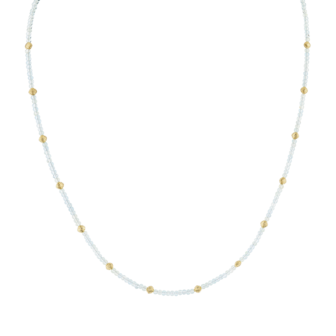 Sky Blue Topaz Beaded Necklace