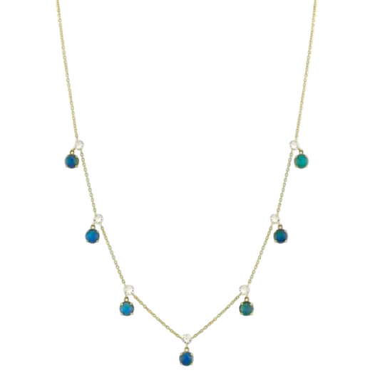 Ethiopian Opal & Diamond Necklace