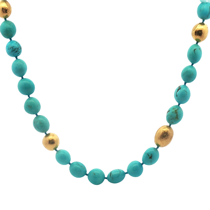Turquoise & Gold Necklace