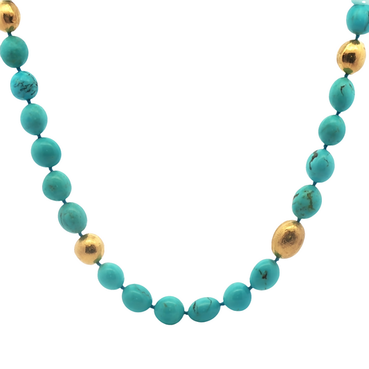 Turquoise & Gold Necklace