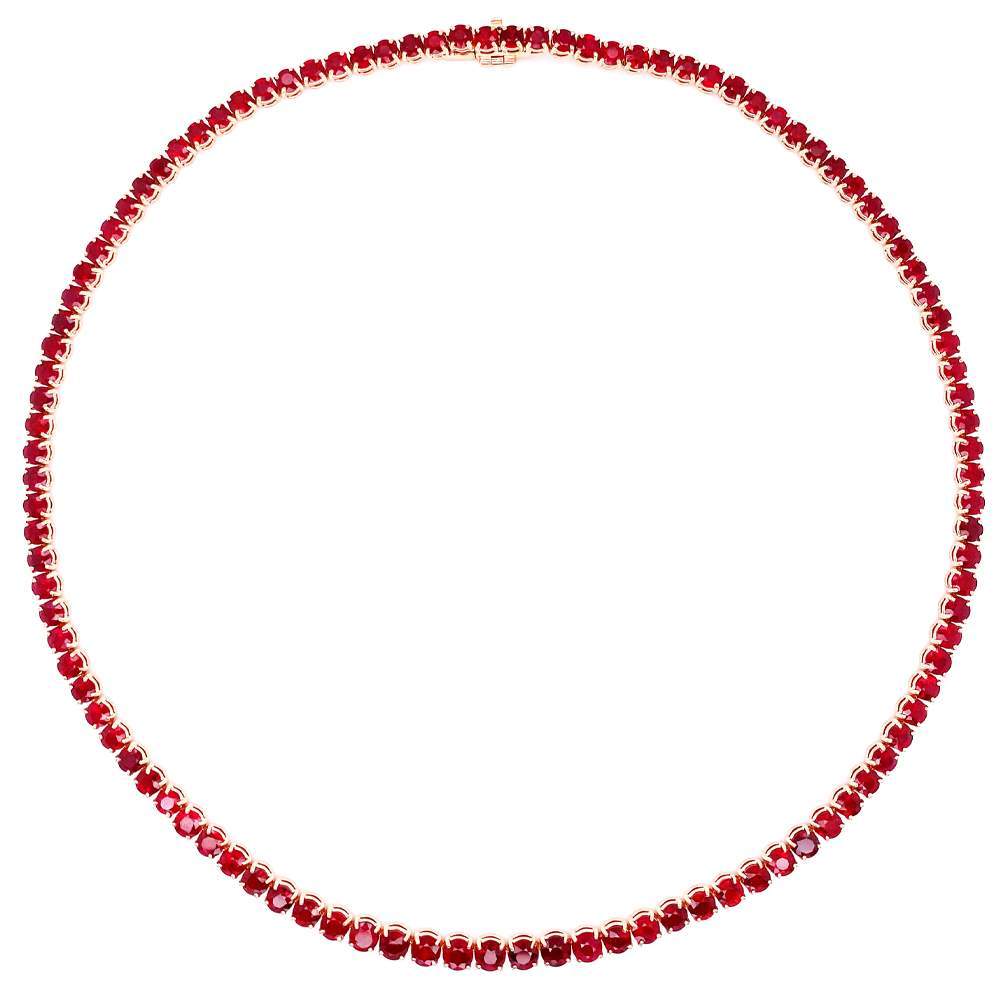 Ruby Tennis Necklace