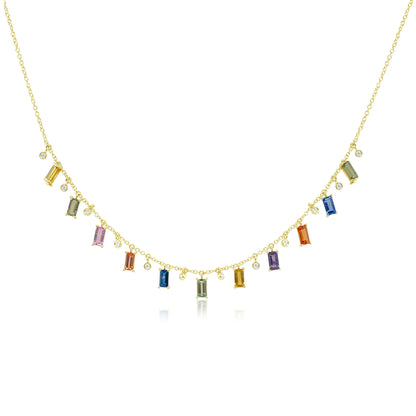 Multi-Colored Sapphire Necklace