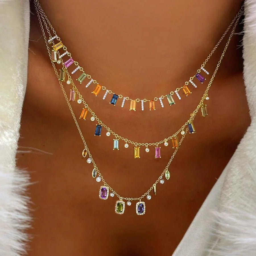 Multi-Colored Sapphire Necklace