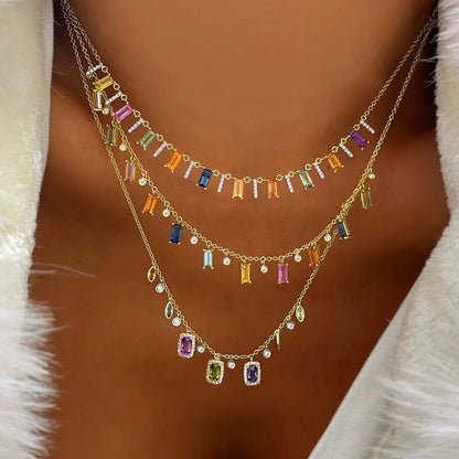 Multi-Colored Sapphire Necklace