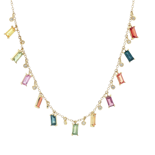Multi-Colored Sapphire Necklace
