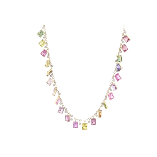 Multi-color Sapphire Necklace