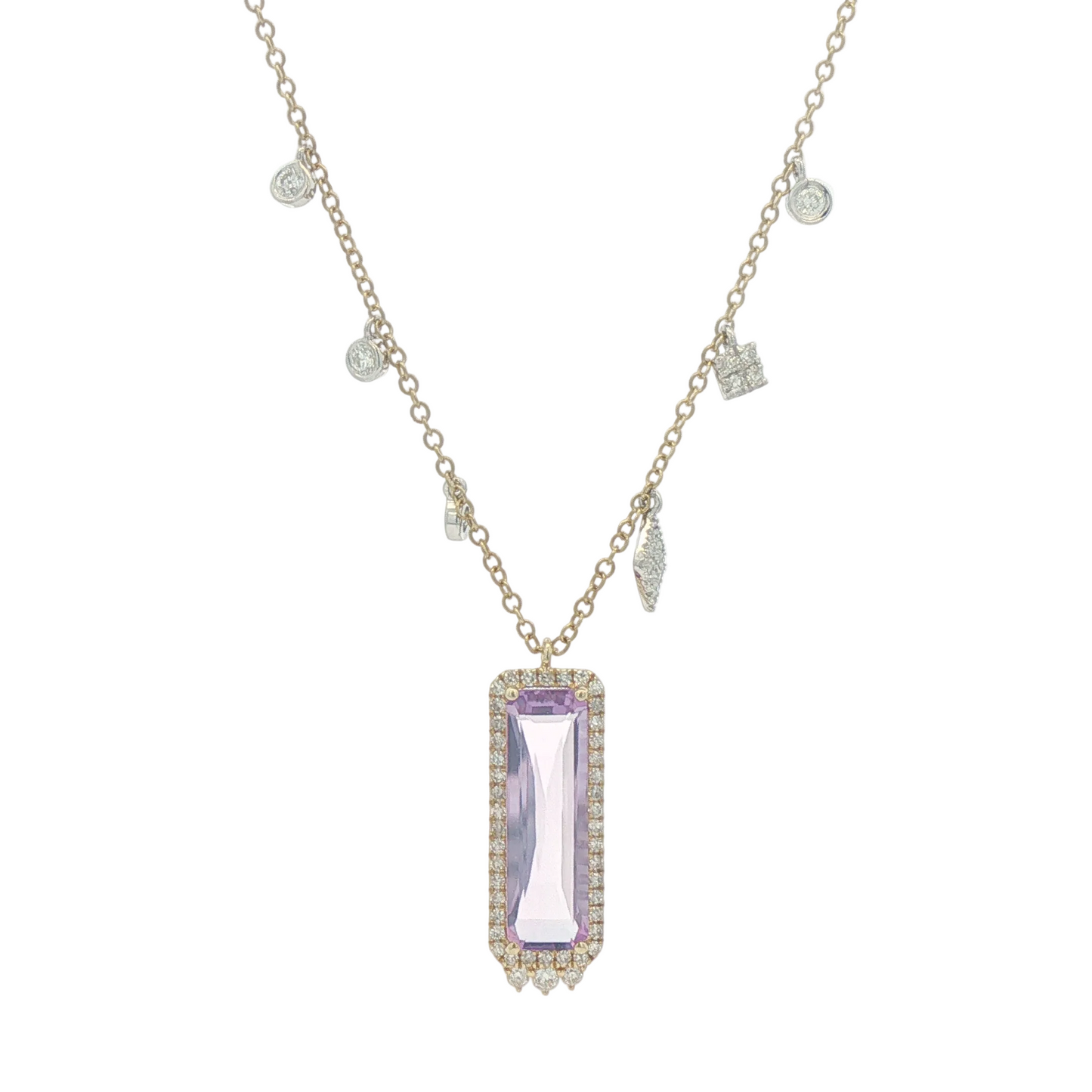 Amethyst & Diamond Necklace