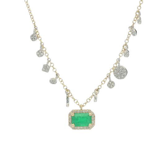 Emerald & Diamond Necklace