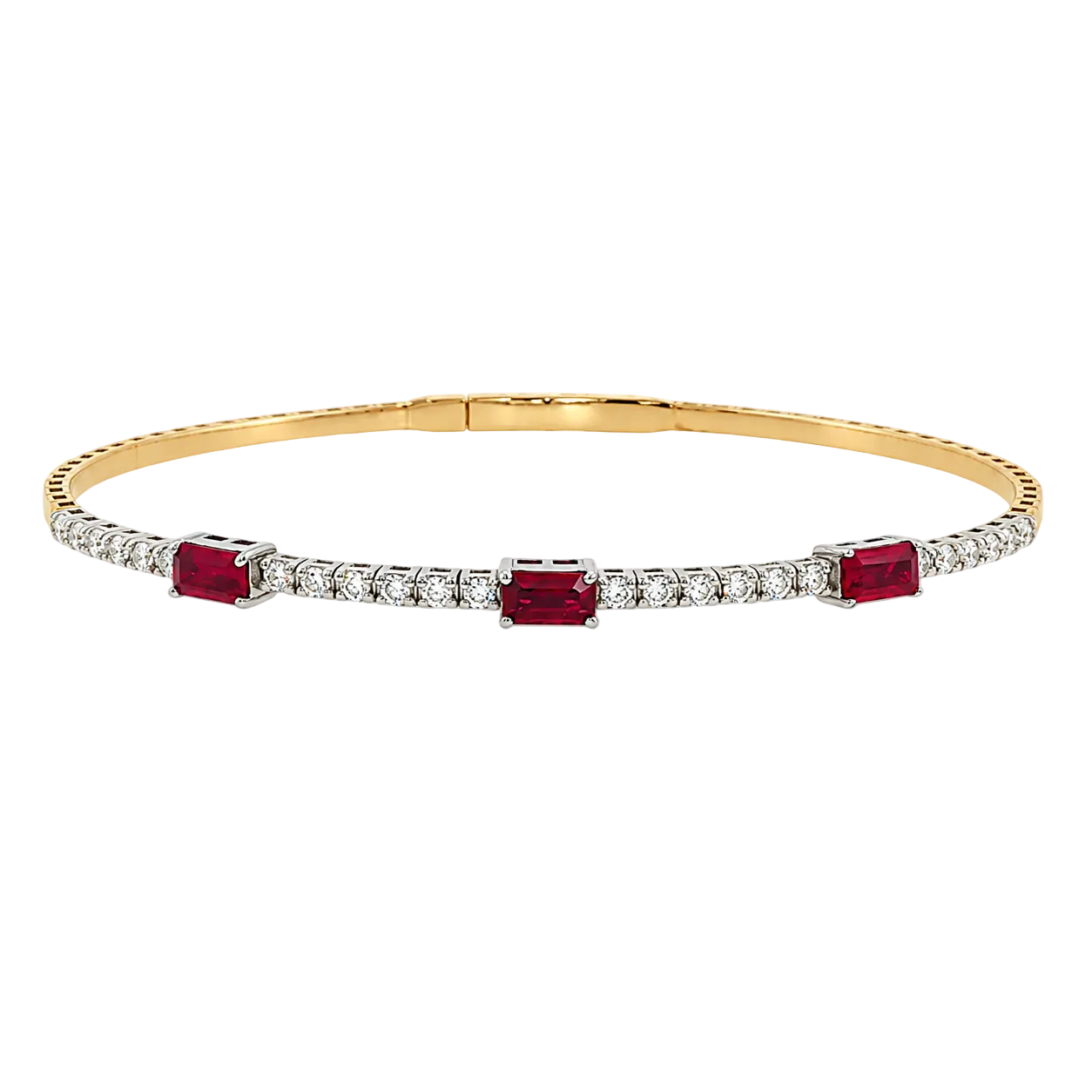 Ruby & Diamond Pickleball Bracelet
