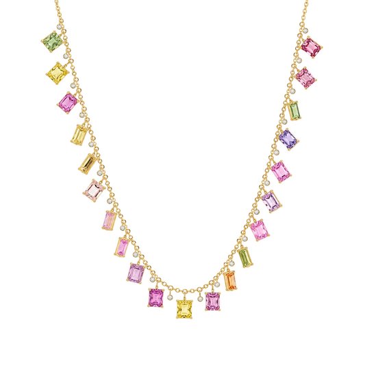 Multi-color Sapphire Necklace